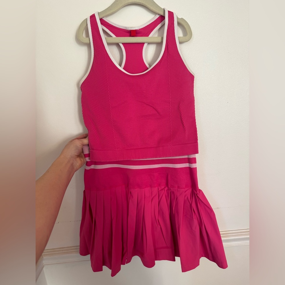 Hot Pink Wilson Tennis Skirt and Top